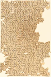 Blatt mit Blumen- und Rautenmuster