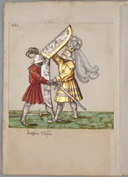 Illustration aus dem Turnierbuch von Kaiser Maximilian I., 1512-1515