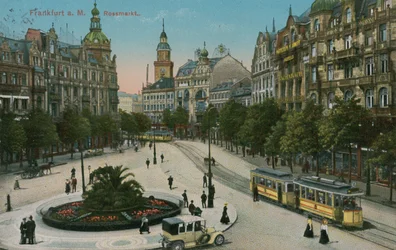 Frankfurt, Rossmarkt. Postkarte gesendet 1913.