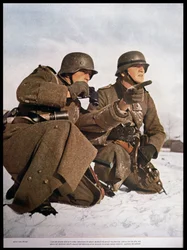 Einheitsführer bei Leningrad halten Ausschau nach neuen Feindbewegungen, aus der Zeitschrift 