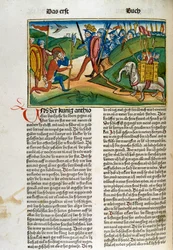 Eine Seite aus der Nürnberger Bibel, deutsche Ausgabe