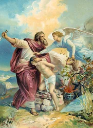 Abraham, der Isaac opfern will