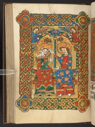 Add. 60629, f.56v, Krönung der Jungfrau mit weihrauchschwenkenden Engeln