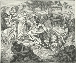 Adolf von Deutschland fällt in der Schlacht bei Göllheim