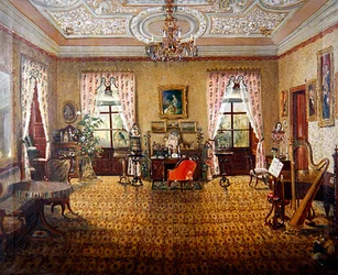 Ein Innenraum von Schloss Tambach