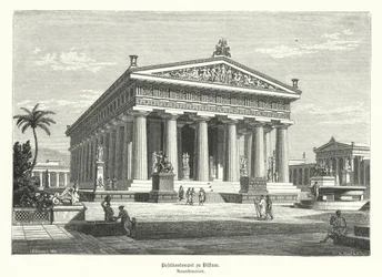 Antiker griechischer Tempel der Hera, Paestum, Italien, früher fälschlicherweise Poseidon zugeschrieben