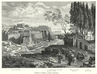 Antike griechische Stadt Mykene