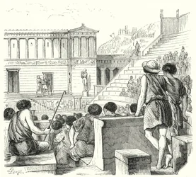 Antikes griechisches Theater (Stich)