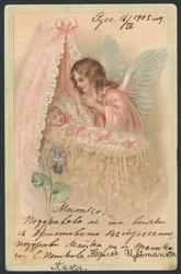 Engel mit Kinderbett