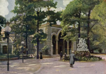 Antilopenhaus, Zoologischer Garten Berlin, Deutschland (Farblithografie)