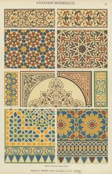 Arabisch-Maurisch, Mosaikarbeit und glasierte Tonarbeit