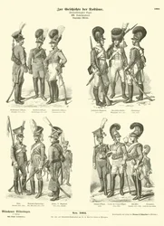 Bayerische Militäruniformen, frühes 19. Jahrhundert