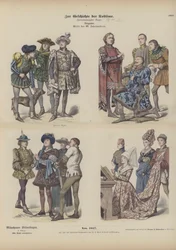 Burgundische Kleidung, 15. Jahrhundert