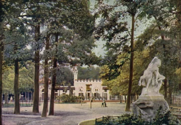 Kamelhaus, Zoologischer Garten Berlin, Deutschland (Farblithografie)