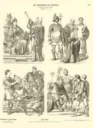 Karolingische fränkische Kostüme, 8. Jahrhundert