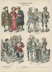 Kostüme von Burgund und Holland, 15. Jahrhundert