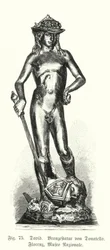 David, Bronzestatue von Donatello (Gravur)