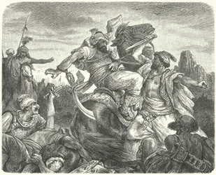 Tod des osmanischen Sultans Murad I. in der Schlacht von Kosovo