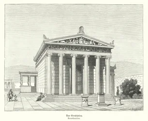 Erechtheion, Tempel der Athena und Poseidon auf der Akropolis, Athen, Antikes Griechenland