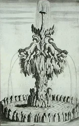 Brunnen mit Hunden, aus 