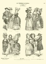 Französische Kostüme, 18. Jahrhundert