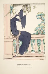"Frühling, Frühling", Anzeige für Teekleid von V. Manheimer, aus Styl, veröffentlicht 1922