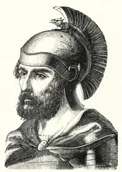 Hamilkar Barkas, karthagischer General und Vater von Hannibal (Gravur)