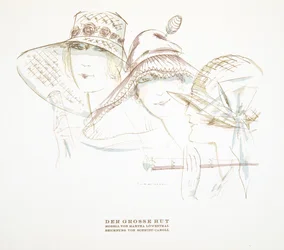 Hutdesigns von Martha Lowenthal, aus Styl, 1922