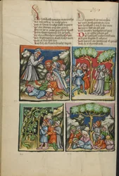 Illuminationen aus der Weltchronik, Ms. 33, fol. 135v, um 1400-10