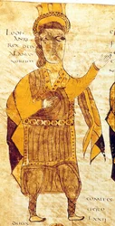 Illustration aus dem Brevier von Alarich, 506