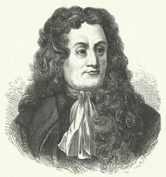 Jean de la Fontaine, französischer Fabeldichter (Gravur)
