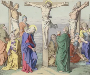 Jesus stirbt am Kreuz