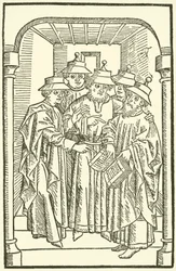 Juden, die in einer Synagoge studieren