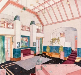 Jugendstil oder frühmoderne Wohnzimmer