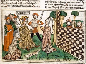 Das Urteil Salomos, Szene in der Nürnberger Bibel