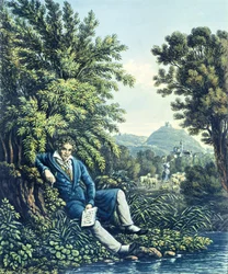 Ludwig van Beethoven an einem Fluss