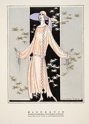 "Mannequin", Anzeige für Kleid von Johanna Marbach, aus Styl, veröffentlicht 1922