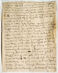 Manuskriptseite eines Artikels von Karl Marx, in der Zeitung International Herald, veröffentlicht am 25. Januar