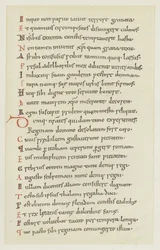 Manuskript geschrieben von Hrotswitha von Gandersheim, das die Flucht von Königin Adelheid beschreibt