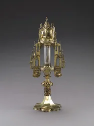 Monstranz mit einer Reliquie des Heiligen Sebastian, 1484