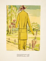 Morgenpromenade, Werbung für Kleidung von L. Anger, aus Styl, veröffentlicht 1922