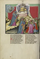 Moses und die Bundeslade aus Weltchronik Ms 33 fol.89v, ca. 1400-10