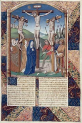 Kreuzigung, aus Vita Christi, von Ludolf von Sachsen, ca. 1300-1378