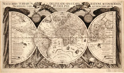 Nova orbis terrarum, aus "Tabulae Rudolphinae" von Johannes Kepler, 1627-30