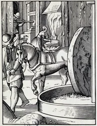 Ölpresse - Deutsche Gravur