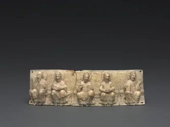 Plakette von einem tragbaren Altar: Christus und die Apostel, Unteres Rheintal