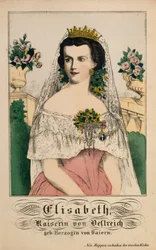 Porträt von Elisabeth von Bayern, Kaiserin von Österreich, aus Neuruppiner Bilderbogen, 1860