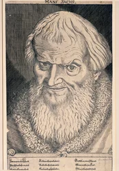Porträt von Hans Sachs (Gravur)