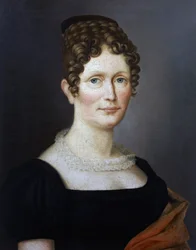 Porträt von Johanna Christiane Schumann, Mutter des deutschen Komponisten Robert Schumann, frühes 19. Jahrhundert
