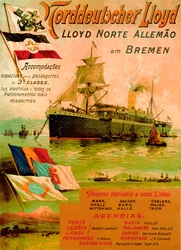 Plakat zur Werbung für die Norddeutsche Lloyd-Linie, 1898